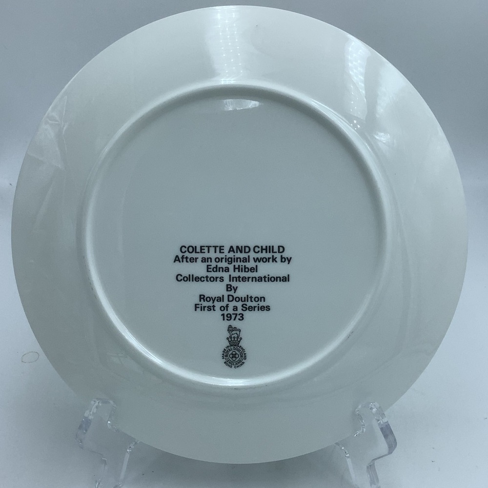 Vintage Royal Doulton Edna Hibel Colette and Child Collector Plate - Picture 4 of 9